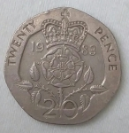 monedas de Europa - Reino Unido -  1983 twenty pence