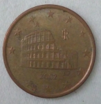 monedas de Europa - Italia -  2002 - 5 centavos euro