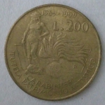 monedas de Europa - Italia -  1999 -L 200