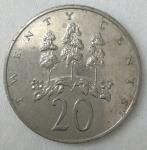 monedas de America - Jamaica -  1987 - 20 cents