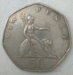 monedas de Europa - Reino Unido -  1976 - new pence