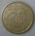monedas de Europa - Espa�a -  2001 - 10 centavos euro