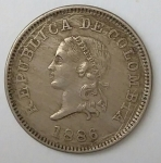 monedas de America - Colombia -  1886 venta