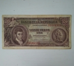 monedas de America - Colombia -  1965 - 20 pesos