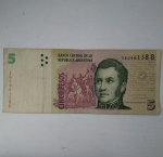 monedas de America - Argentina -  5 pesos