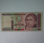 monedas de America - Per� -  1990 - 1.000.000 intis