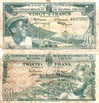 monedas de Africa - Rep�blica del Congo -  Congo Belga 20 francos 1959 P-31a.7