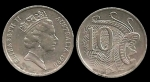 monedas de Oceania - Australia -  Australia: 10 Cents 1990 km81