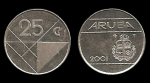 monedas de Europa - Holanda -  ARUBA 25 Cents 2001 km3