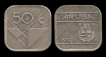 monedas de Europa - Holanda -  ARUBA 50 Cents 1992 km4