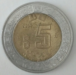 monedas de America - M�xico -  2014 $ 5