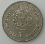 monedas de America - Venezuela -  1989 - 1 bolivar