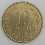 monedas de America - Chile -  2015 - 10 pesos