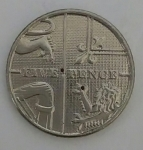 monedas de Europa - Reino Unido -  2014 - five pence