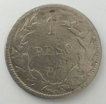monedas de America - Colombia -  1910 - 1 peso P/M