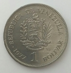 monedas de America - Colombia -  1977 - 1 Bolívar 