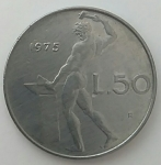 monedas de Europa - Italia -  1975 - 50 liras