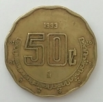 monedas de America - M�xico -  1993 - 50 centavos