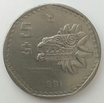 monedas de America - M�xico -  1981 - 5 pesos