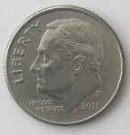 monedas de America - Estados Unidos -  2011 one dime 