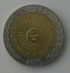 monedas de America - Argentina -  2010 un pesp
