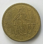 monedas de Europa - Francia -  2000 - 50 centro euro