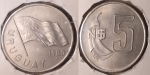 monedas de America - Uruguay -  5 pesos
