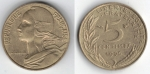 monedas de Europa - Francia -  5 centimes