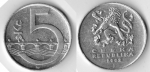 monedas de Europa - Rep�blica Checa -  5 coronas