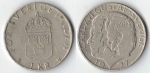 monedas de Europa - Suecia -  1 Corona sueca