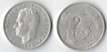 monedas de Europa - Espa�a -  2 ptas mapa españa