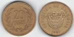 monedas de America - Colombia -  20 pesos