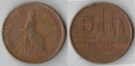 monedas de America - Colombia -  5 pesos
