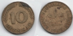 monedas de Europa - Alemania -  10 PFENNIG