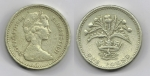 monedas de Europa - Reino Unido -  ONE POUND