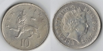 monedas de Europa - Reino Unido -  10 pence