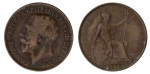 monedas de Europa - Reino Unido -  one penny