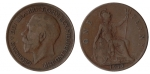 monedas de Europa - Reino Unido -  one penny
