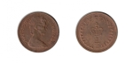 monedas de Europa - Reino Unido -  ½ new penny
