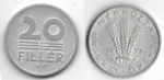 monedas de Europa - Hungr�a -  20 filler