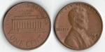 monedas de America - Estados Unidos -  one cent