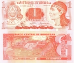 monedas de America - Honduras -  LEMPIRA  Y  ESCUDO  NACIONAL