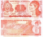 monedas de America - Honduras -  LEMPIRA  Y  ESCUDO  NACIONAL