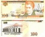 monedas de America - Honduras -  JOSÉ  CECILIO  DEL  VALLE  Y  PUENTE  SOBRE  EL  RÍO  CHOLUTECA