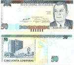 monedas de America - Honduras -  JUAN  MANUEL  GALVEZ  DURÓN  