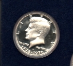monedas de America - Estados Unidos -  LIBERTY.  JOHN  F. KENNEDY.  IN  GOD  WE  TRUST.  1776-1976.  (Anverso)